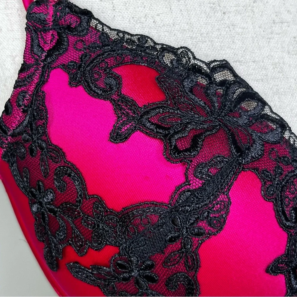 NWT Soma Limited Edition Desire Push Up Bra / Azalea‎ & Black / SZ 32C